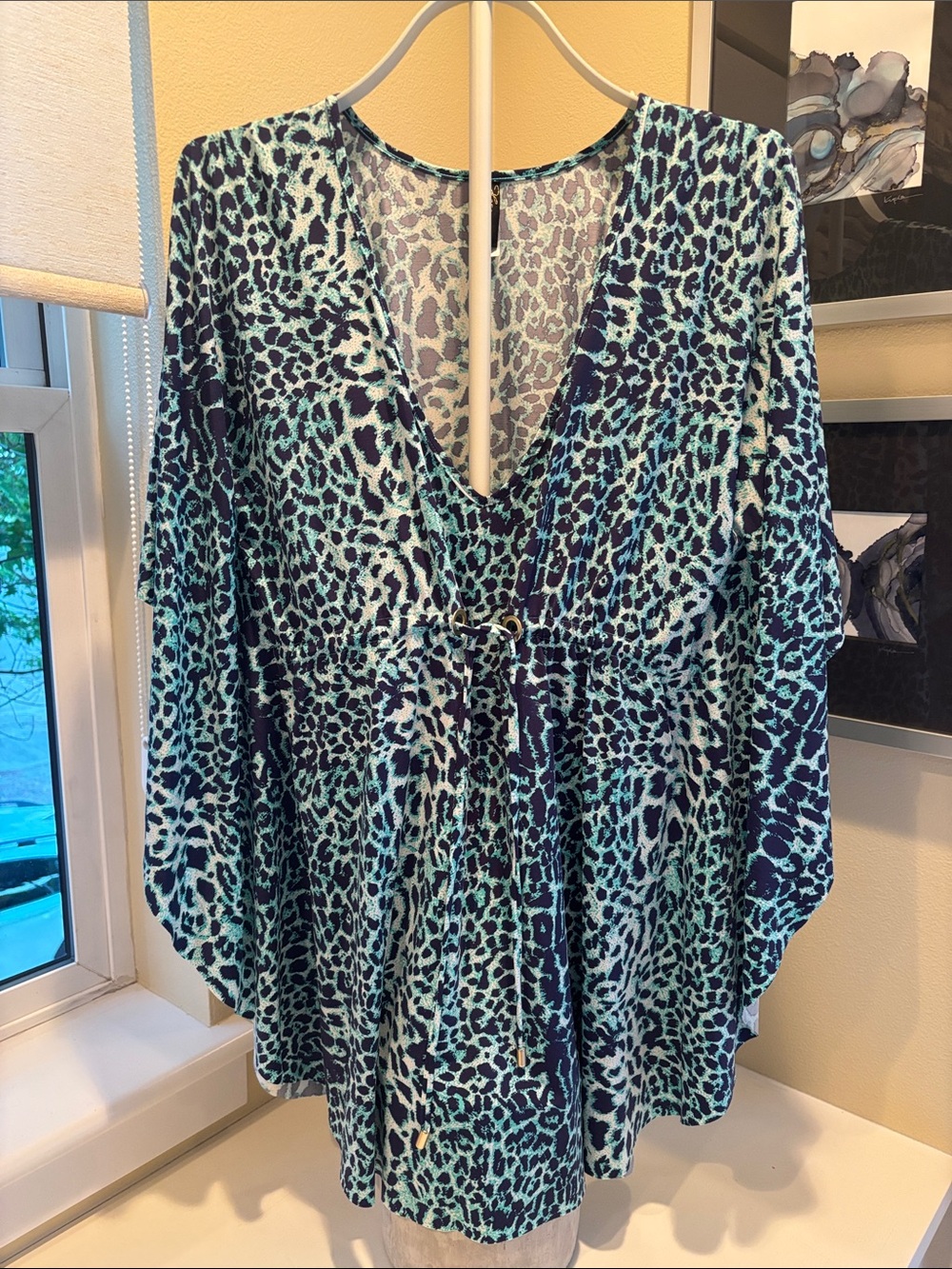 Aqua Leopard V-Neck Women’s Swim Coverup